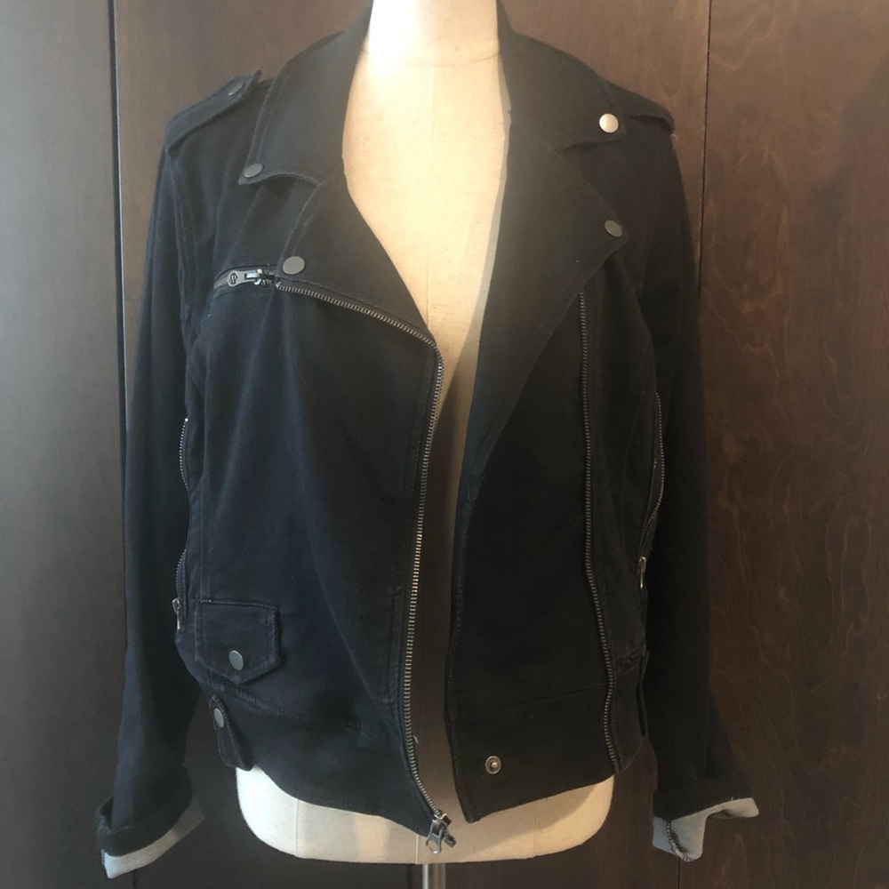 Black Denim Motto jacket by Torrid
